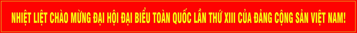 NHIỆT LIỆT CHÀO MỪNG ĐẠI HỘI ĐẠI BIỂU TOÀN QUỐC LẦN THỨ XIII CỦA ĐẢNG ...